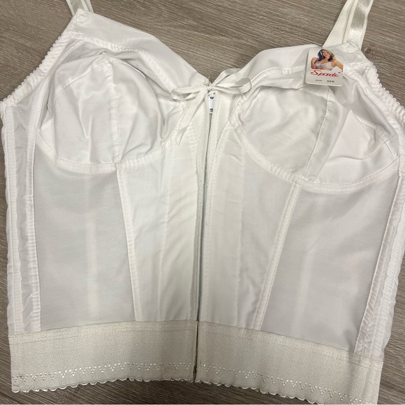 vintage white corset by spade size 36B Y2K/2000s era new with tags - Picture 3 of 6